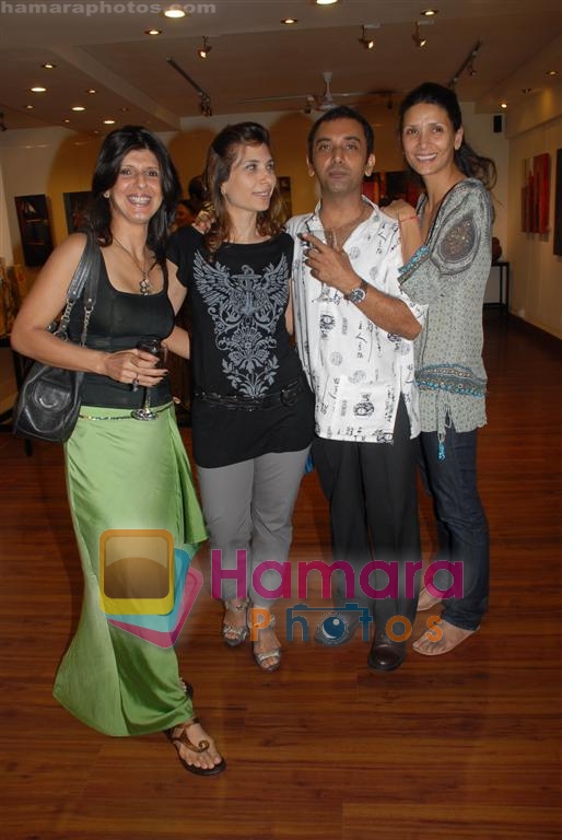 Mehr Jesia with her Sister at artist Adli Writer's art exhibition on 30th October 2008 