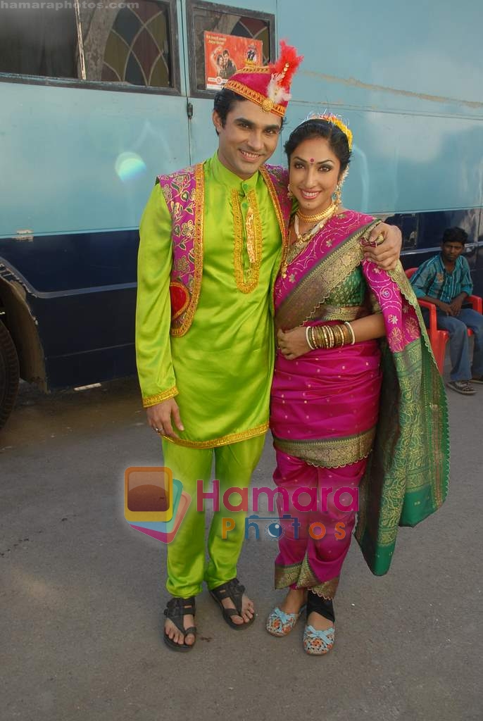 Mouli Ganguly and Mazher at the promotion of EMI film on the sets of Nach Baliye in Film City on 3rd November 2008 