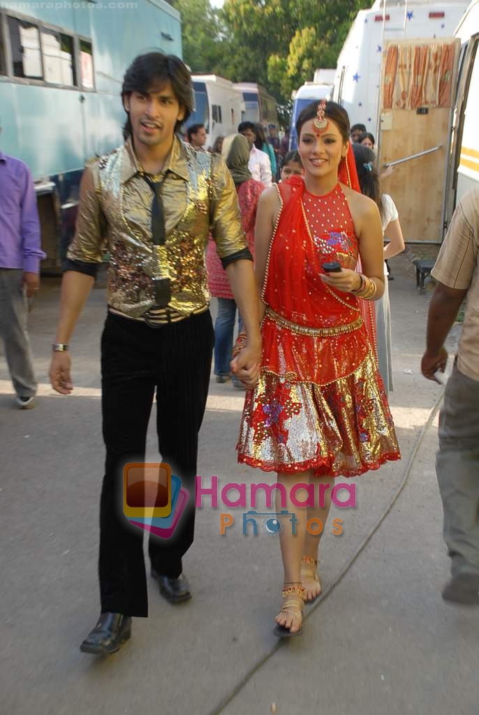 Naman Shaw and Megha Gupta at the promotion of EMI film on the sets of Nach Baliye in Film City on 3rd November 2008 