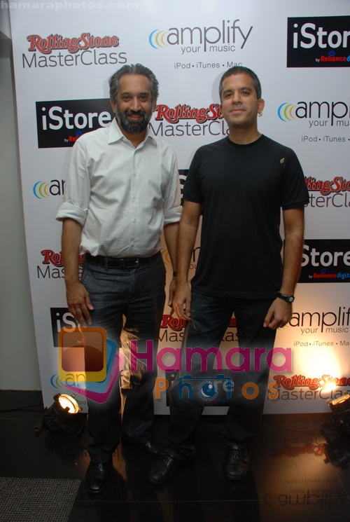 N Radhakrishnan with Uday Benegal at Rolling Stone MasterClass presents Apple Amplify in Mumbai on 10th November 2008
