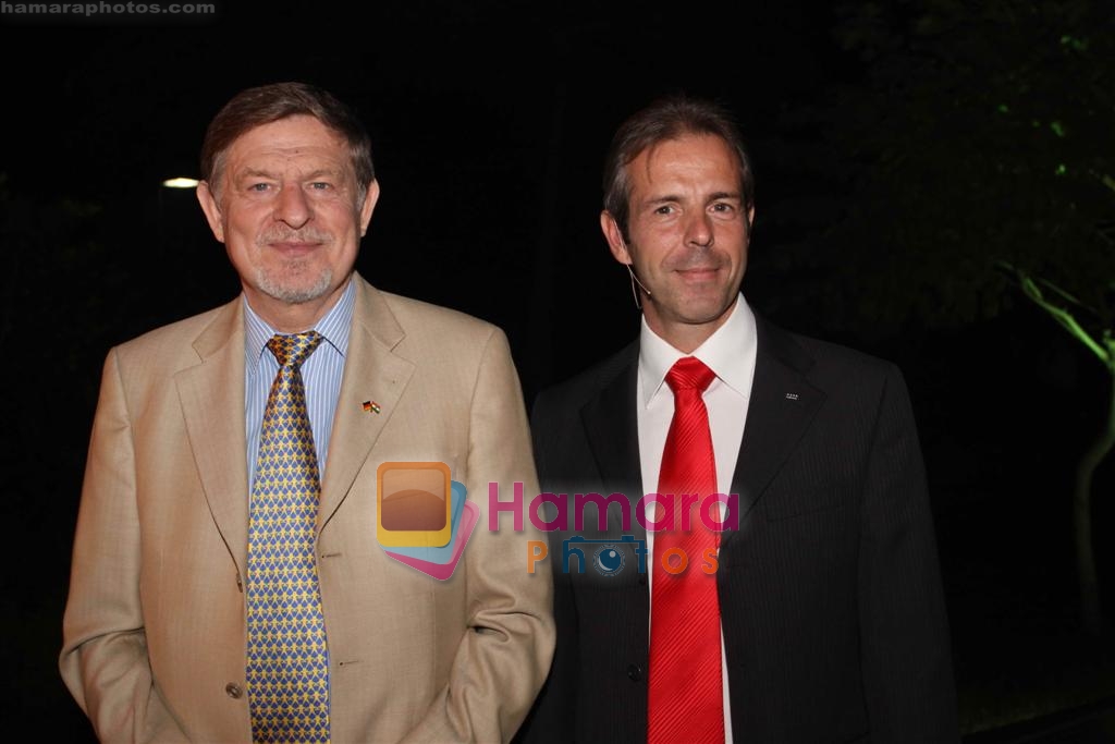 The German Ambassado and Mr. Tiers at Audi R8 car launch Party in Delhi on 12th November 2008