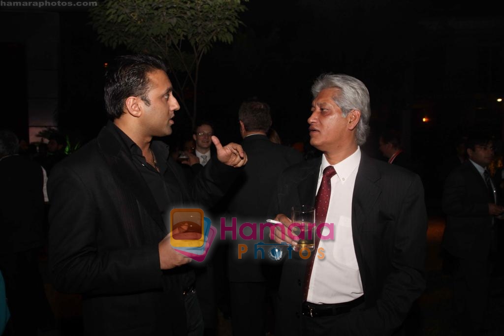 Varun Behl with a guest at Audi R8 car launch Party in Delhi on 12th November 2008