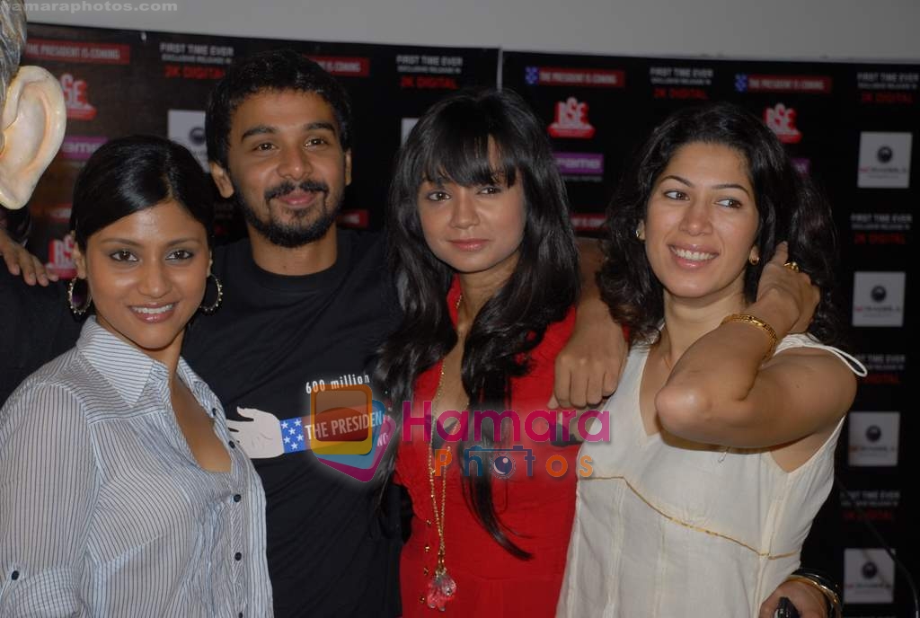 Konkana Sen Sharma, Ira Dubey at the Press conference of The President Is Coming in Fame Malad on 18th November 2008 