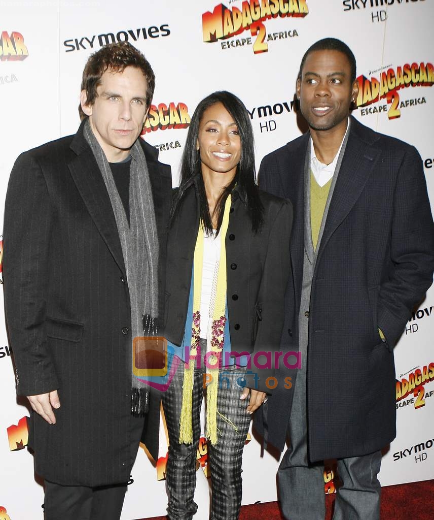 Ben Stiller, Chris Rock and Jada Pinkett Smith  at Madagascar 2 premiere in London on 24th November 2008