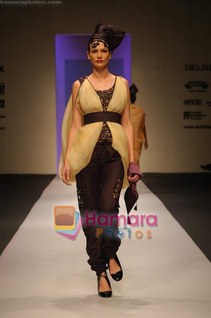 Model walk the ramp for James Ferr at Delhi Fashion Week on 3rd December 2008 