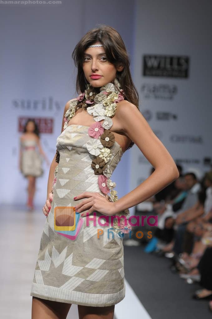 Model walk the ramp for Surily at Wills Fashion Week 