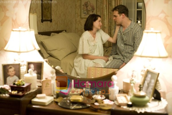 Kathryn Hahn, David Harbour in still from the movie Revolutionary Road