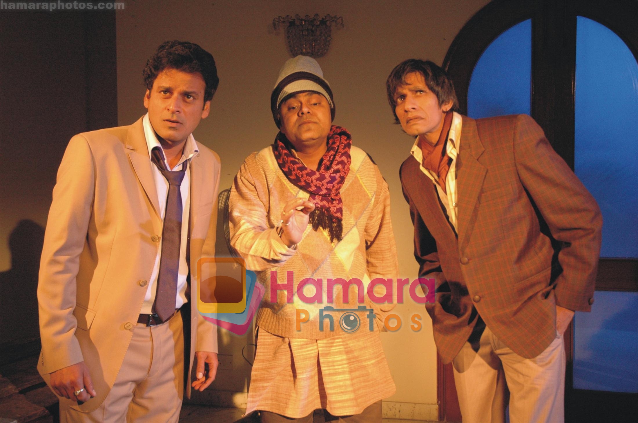 Vijay Raaz, Manoj Bajpai & Sanjay Mishra in the movie still of Jugaad