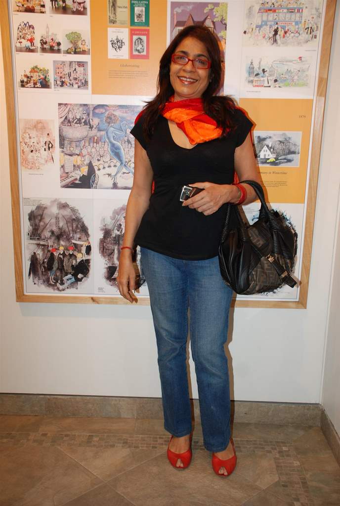 rashmi uday singh at the launch of Mario Miranda exhibition in Cymroza Art Gallery on 7th Jan 2009