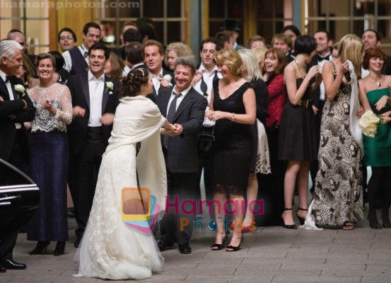 Dustin Hoffman, Emma Thompson, Liane Balaban in still from the movie Last Chance Harvey