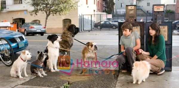 Emma Roberts, Jake T. Austin in a still from movie Hotel for Dogs