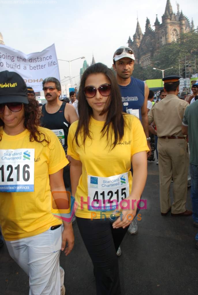 Vidya Balan at Mumbai Marathon 2009 on 18th Jan 2009