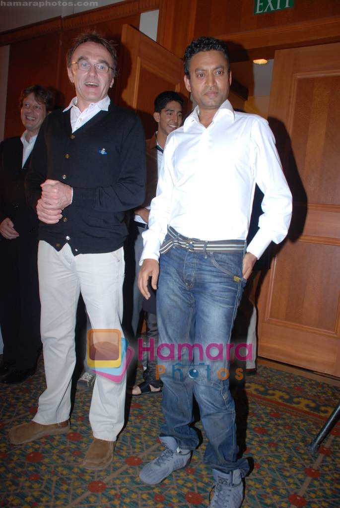 Danny Boyle, Irrfan Khan at Slumdog Millionaire press meet on 20th Jan 2009  