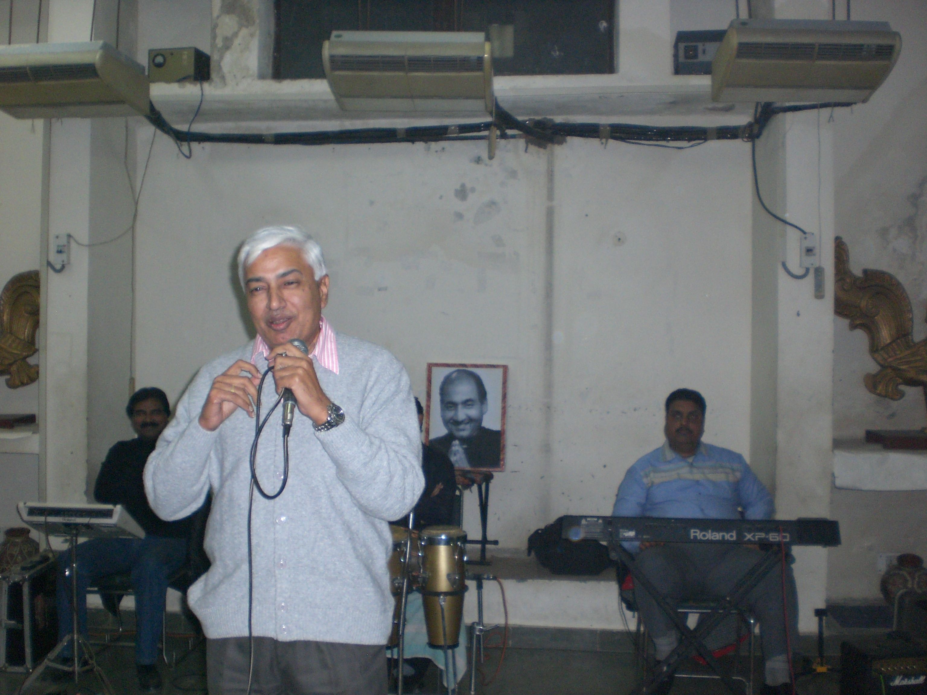 Members of Rafi Foundation Memorial Society in Delhi celebrating 84th birthday of the legend on 24th December 2008 