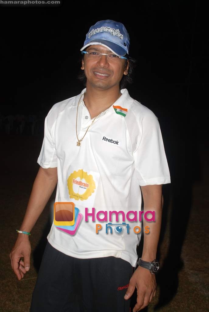 Shaan at Sajid-Wajid's cricket match for music industry in Ritumbara Grounds on 26th Jan 2009 