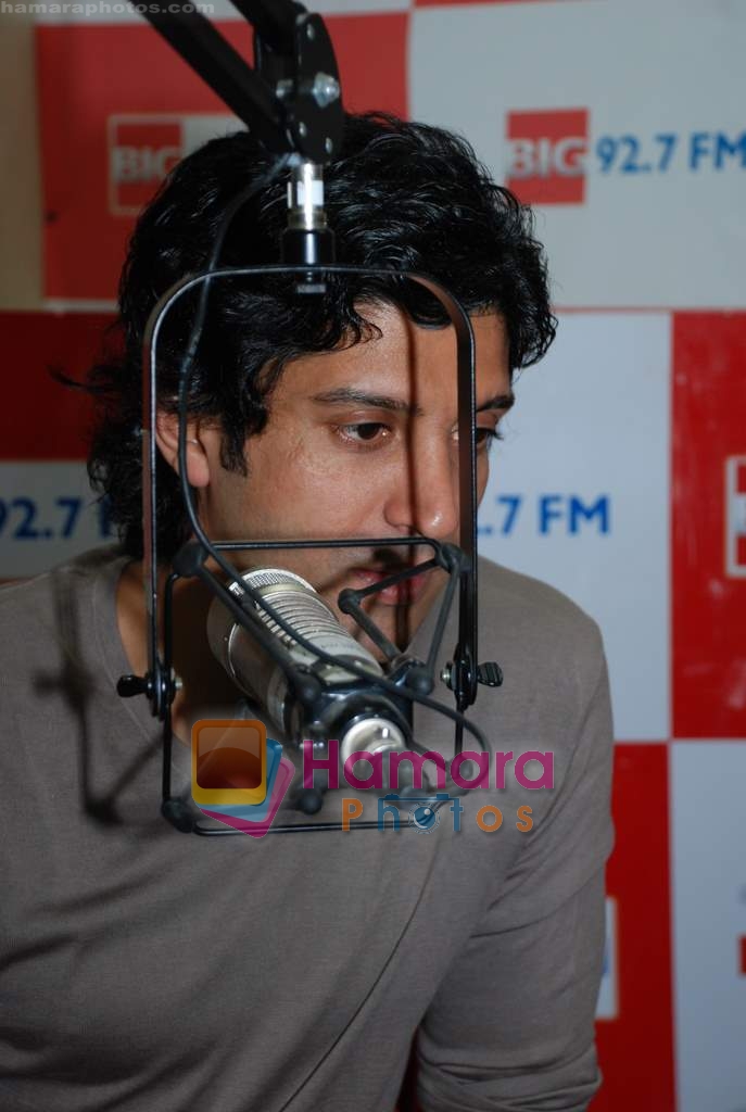 Farhan Akhtar at Big Fm studios in Andheri on 28th Jan 2009 