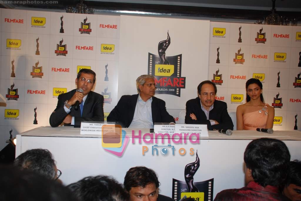 Deepika Padukone at a Press Conference to announce the 54th Idea Filmfare Awards in Le Merridean on 6th Feb 2009 