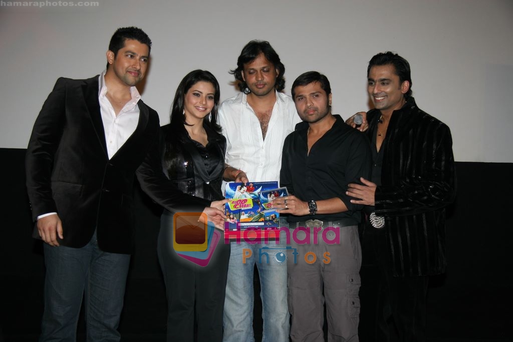 Aftab Shivdasani, Aamna Shariff, Himesh Reshammiya, Anuj Saxena at Aloo chaat music launch in Cinemax, Andheri, Mumbai on 20th Feb 2009 