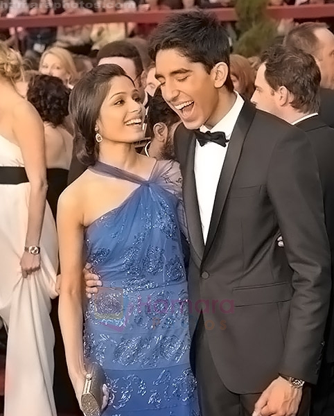 Frieda Pinto, Dev Patel at the Oscar Party on February 22, 2009 in Beverly Hills, California 