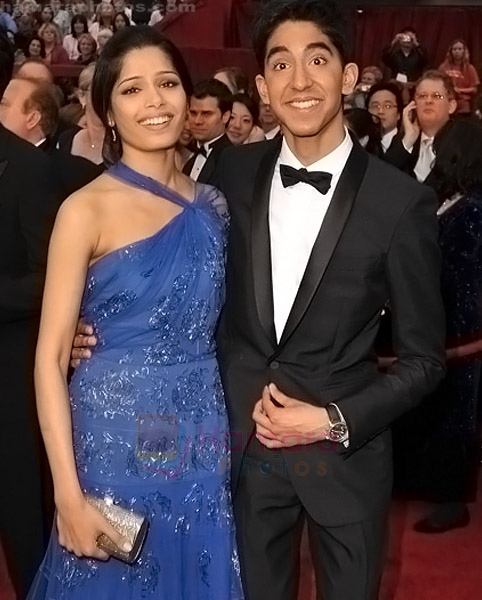 Frieda Pinto, Dev Patel at the Oscar Party on February 22, 2009 in Beverly Hills, California 