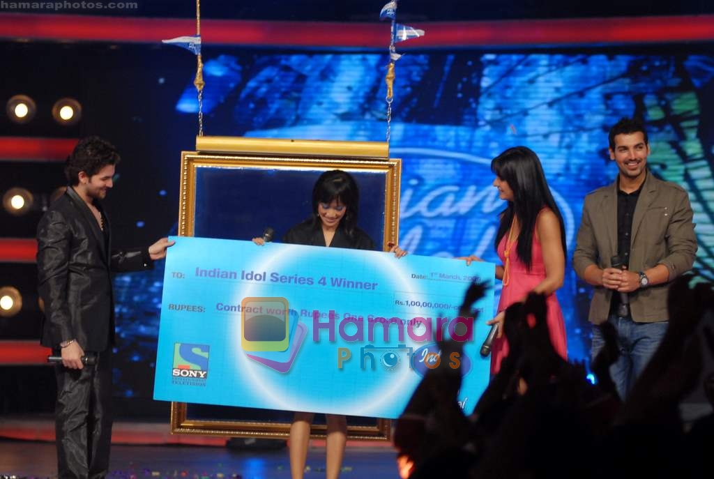 Sourabhee Debbarma at the Grand finale of Indian Idol Season 4 in Mumbai on 2nd March 2009 