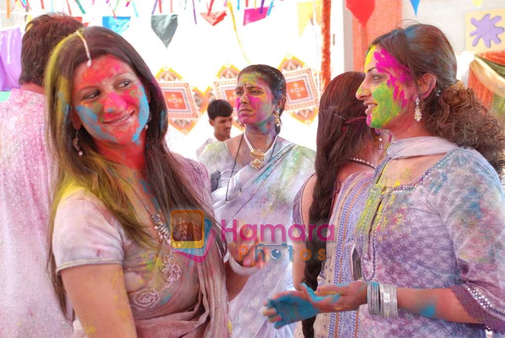 at Holi celebrations by NDTV Imagine on 3rd March 2009 