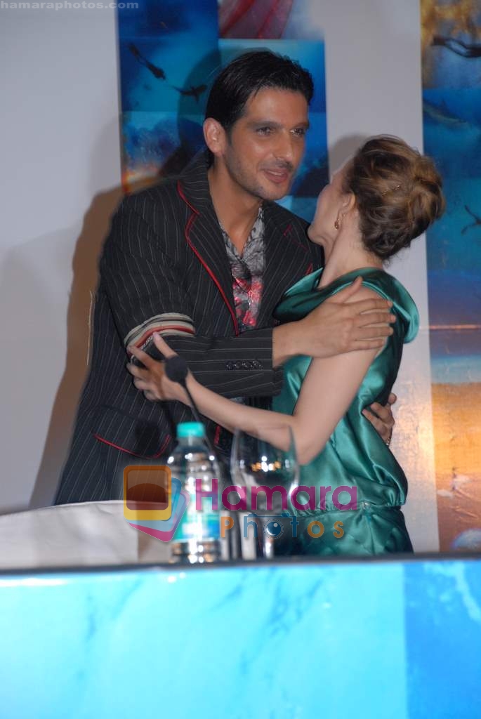 Kylie Minogue, Zayed Khan at the Press Conference of the film Blue in Rennaissance Hotel, Powai on 6th March 2009 