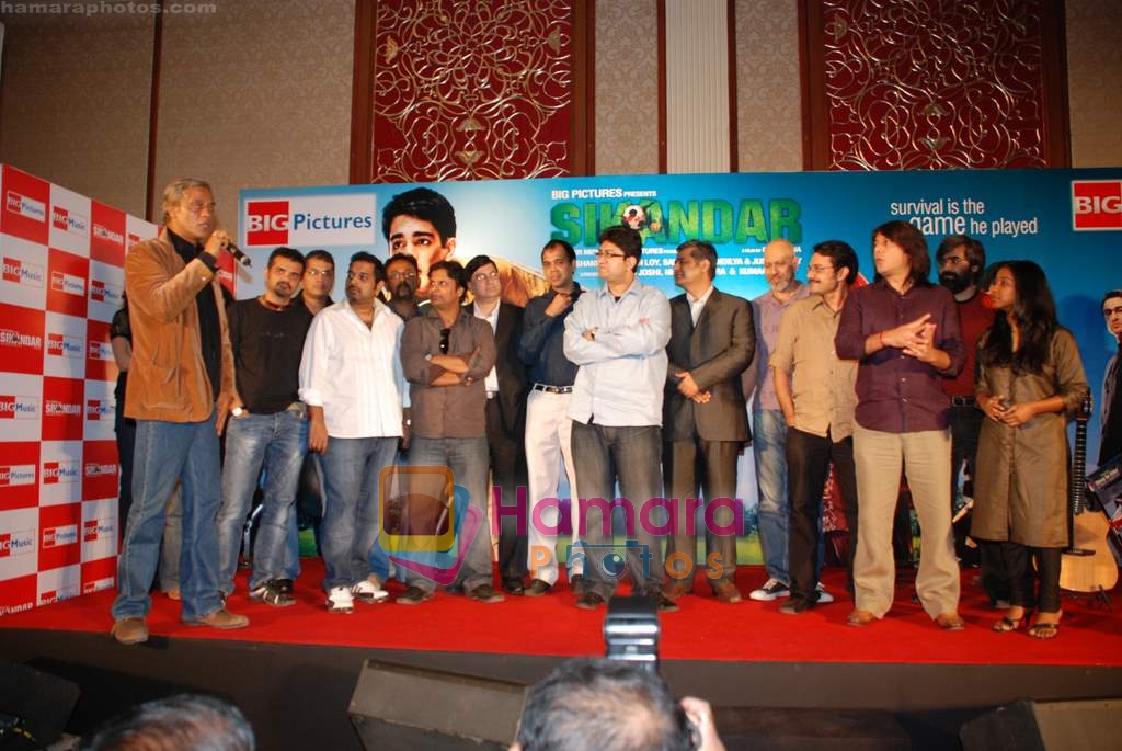 Sudhir Mishra, Parsoon Joshi, Ehsaan Noorani, Shankar Mahadevan, Loy Mendonca at Sikander music launch in the Club on 9th March 2009 