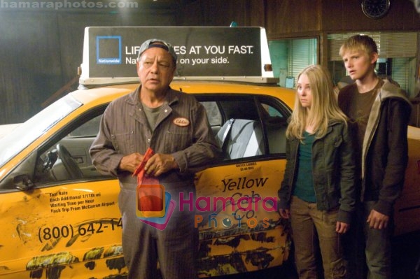 Cheech Marin, AnnaSophia Robb, Alexander Ludwig in still from the movie Race to Witch Mountain