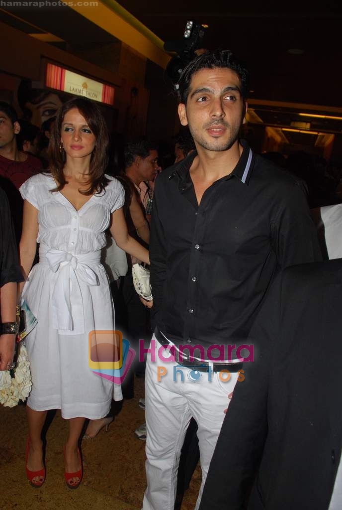 Zayed Khan, Suzanne at Lakme Fashion Week 2009 day 3 on 29th March 2009 