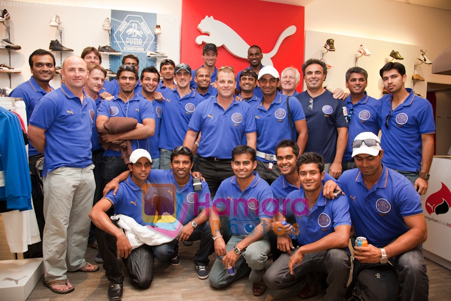 Rajasthan Royal team visited PUMA store in South Africa on 14th April 2009 