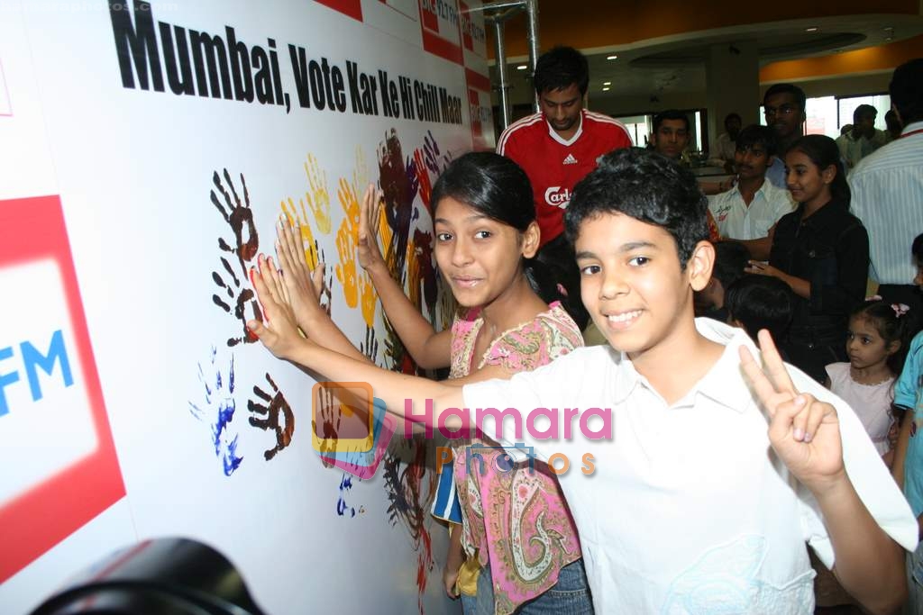 Tanvi Lonkar and Tanay Chedda at BIG 92.7 FM's show Vote Kar Ke Hi Chill Maar in Mumbai on 28th April 2009 