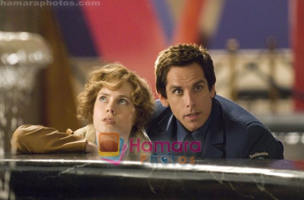 Ben Stiller, Amy Adams in still from the movie Night at the Museum - Battle of the Smithsonian