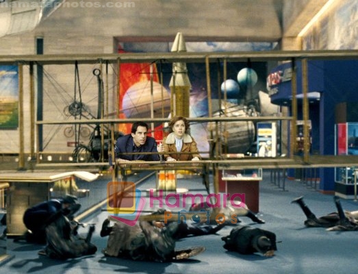 Ben Stiller, Amy Adams in still from the movie Night at the Museum - Battle of the Smithsonian 