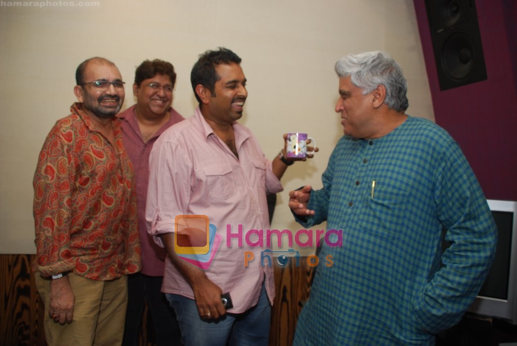 Shankar Mahadevan, Javed Akhtar Record for Mirch in Purple Haza, Bandra, Mumbai on 30th June 2009 