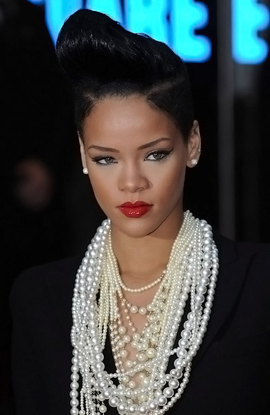 Rihanna at the London Premiere of movie INGLOURIOUS BASTERDS on July 23rd, 2009 at Odeon Leicester Square 