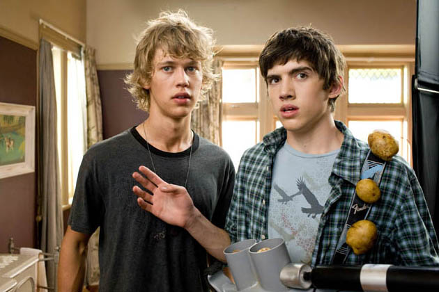 Carter Jenkins, Jake Pearson in still from the movie ALIENS IN THE ATTIC 