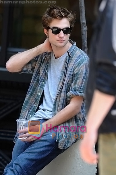 Robert Pattinson at the location for movie REMEMBER ME on June 15th 2009 in Manhattan, NY 