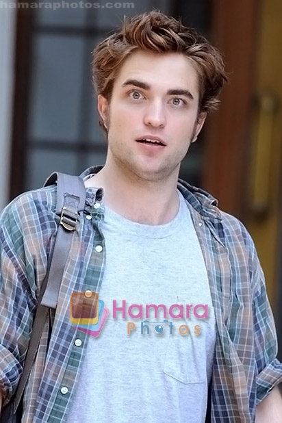 Robert Pattinson at the location for movie REMEMBER ME on June 15th 2009 in Manhattan, NY