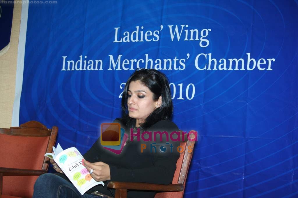 Raveena Tandon at Ladies wing of Indian Merchant's Chamber on 4th Aug 2009 