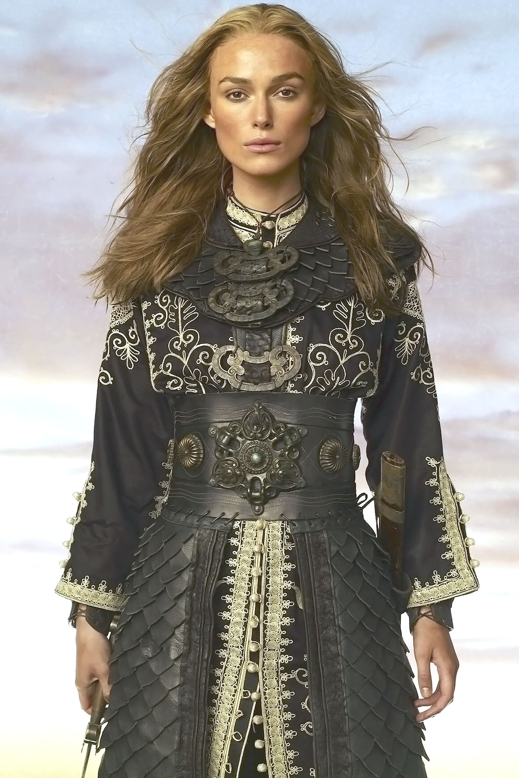 Keira Knightley posing for the promos of the movie PIRATES OF THE CARIBBEAN AT WORLDS END 