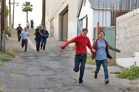 Michael Cera, Charlyne Yi in still from the movie Paper Heart 