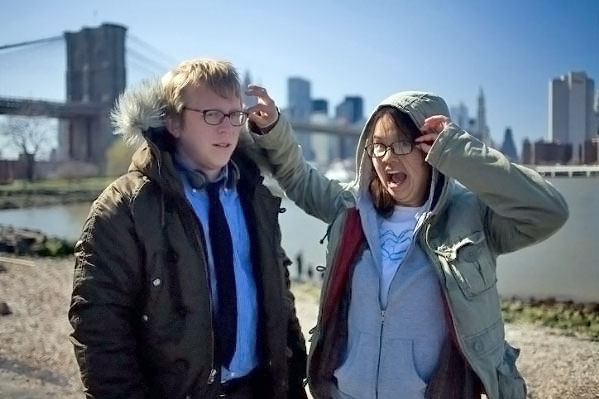Nicholas Jasenovec, Charlyne Yi in still from the movie Paper Heart