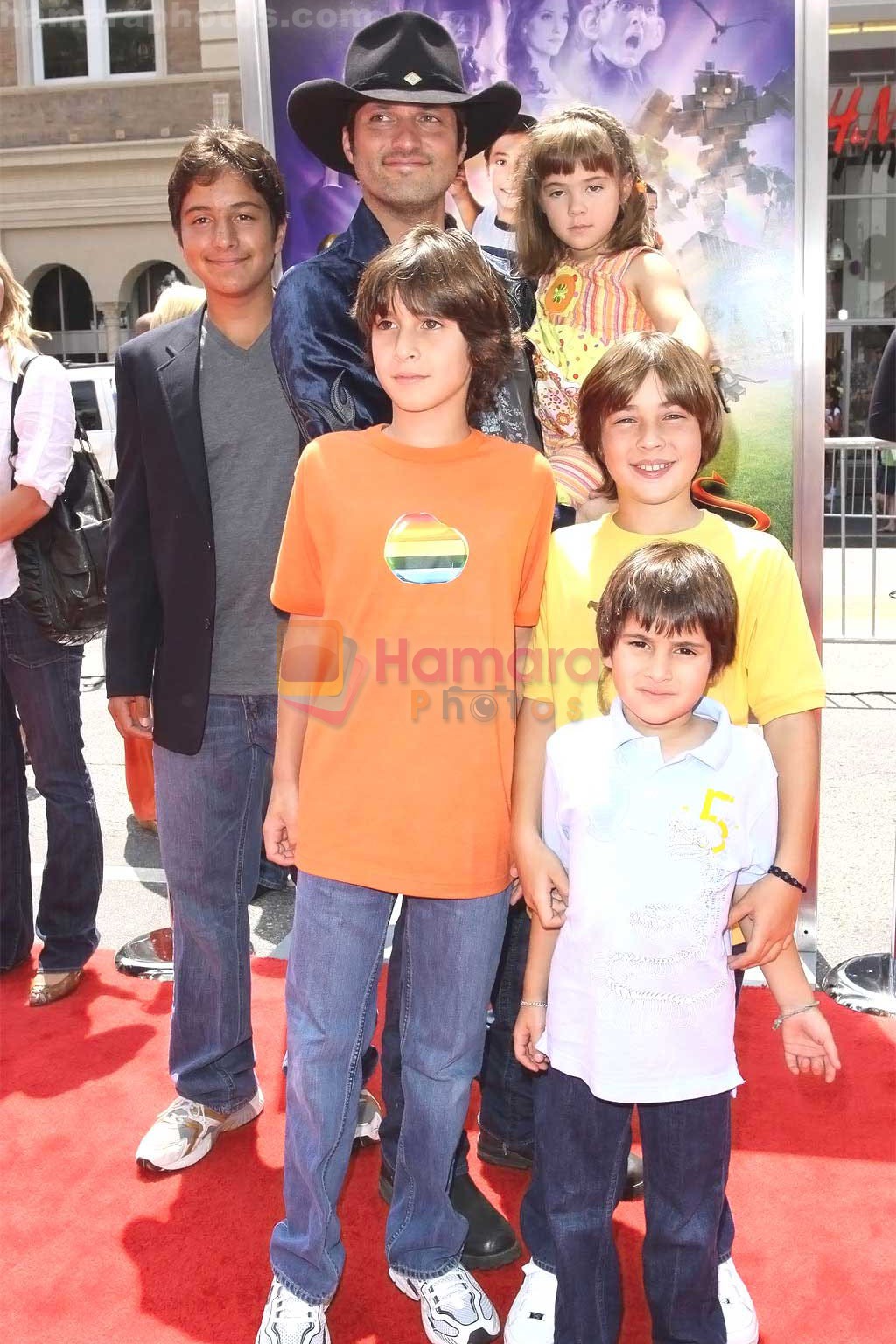Robert Rodriguez and Family at the Premiere Of SHORTS held at The Grauman's Chinese Theatre in Hollywood, California, USA on Aug 15th 2009 - IANS-WENN