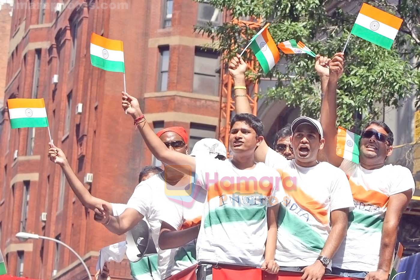 Fans at India Day Parade and Festival in New York on August 16, 2009 in Manhattan, New York 