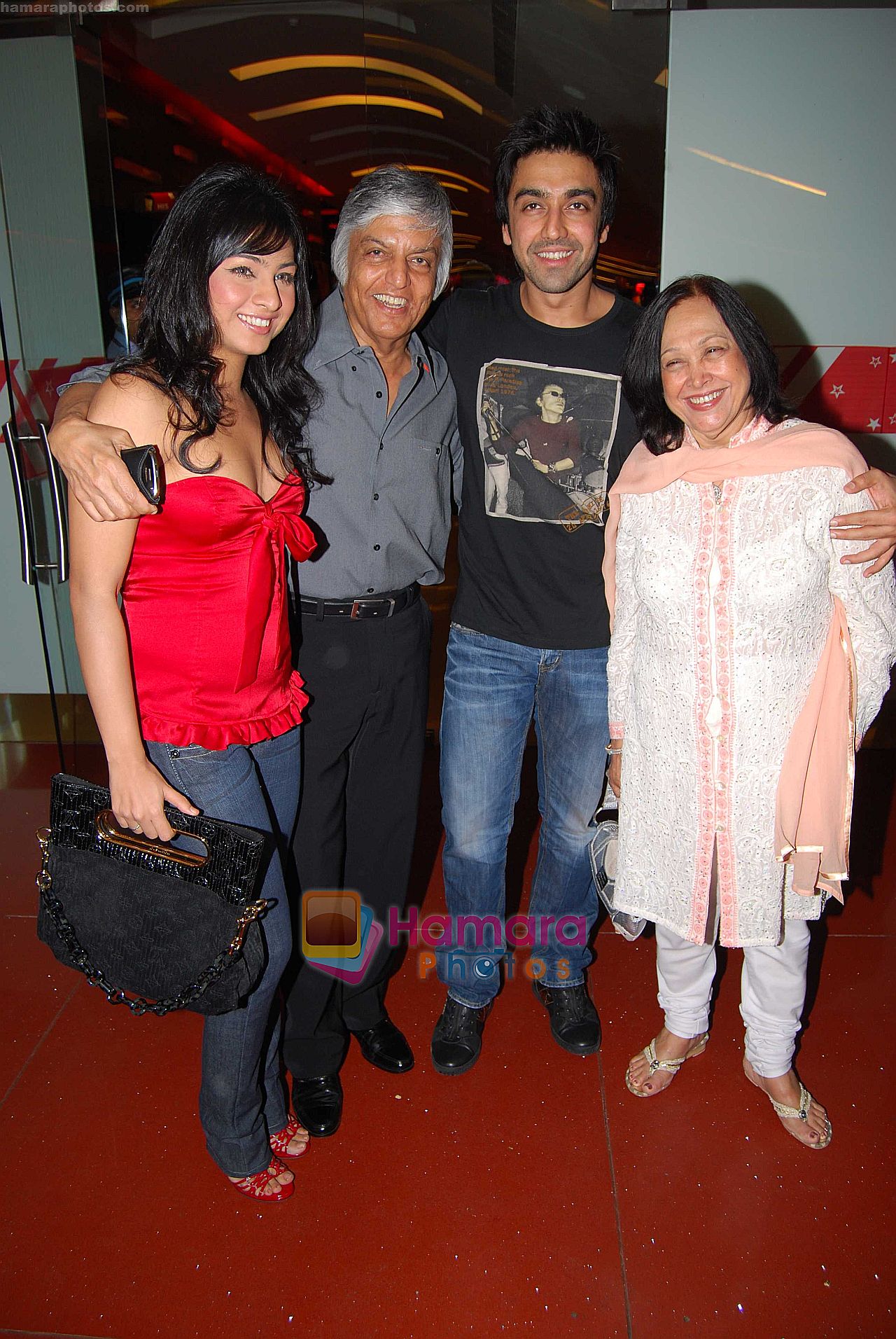 Samita, Mr Chowdhry, Aashish,Mrs.Chowdhry at the Private Screening of THREE in Mumbai on 2nd Sep 2009