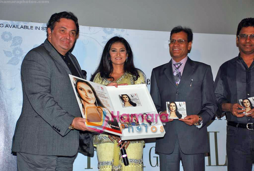 Rishi Kapoor, Rohit Shetty, Lalitya Munshaw at the launch of Lalitya Munshaw's album in Cinemax on 7th Sep 2009 