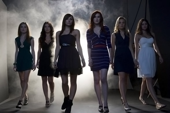 Briana Evigan, Rumer Willis, Leah Pipes, Jamie Chung in still from the movie SORORITY ROW 