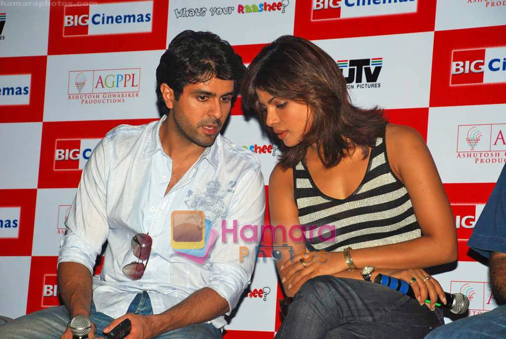 Priyanka Chopra, Harman Baweja at the Press conference of What's Your Raashee at BIG Cinemas in Ghatkopar on 17th Sep 2009 