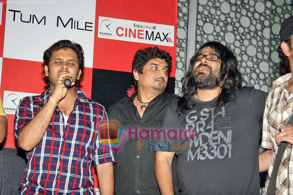 Pritam Chakraborty, Neeraj Shridhar, Javed Ali at the Music Launch of Tum Mile in Cinemax Versova, Mumbai on 22nd Sep 2009 